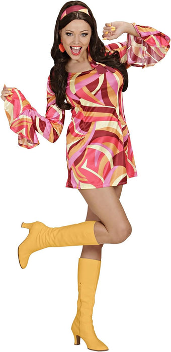 Robe Seventies (Bleu) - Déguisement Années 70 (Disco