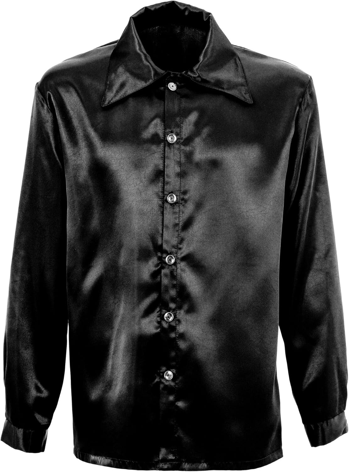 WIDMANN 11007276 Disco Shirt 70s, Bianco, 54 (EU)