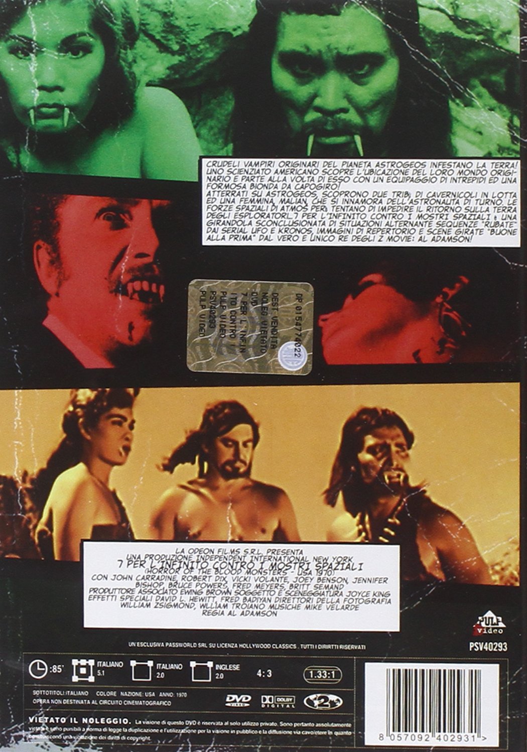 7 per l'infinito contro i mostri spaziali dvd Italian Import