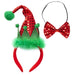WIDMANN 04162 - Mini Santa Claus Hat With 2 Bells And Bow Tie In Sequins, Adult Unisex, Party, Theme Parties Santa's Little Helper