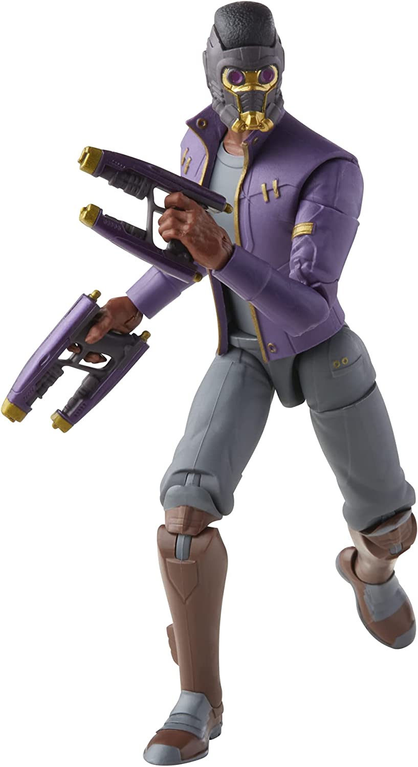 Universo Marvel Avengers - Hasbro Marvel Figura de acción de T'Challa Star-Lord de 15 cm de Legends Series, Incluye diseño Premium, 3 Accesorios y Pieza de Build-a-Figure, (F0329