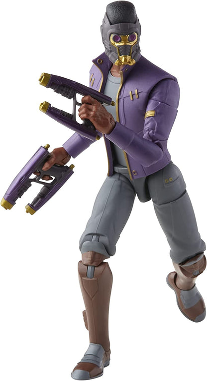 Universo Marvel Avengers - Hasbro Marvel Figura de acción de T'Challa Star-Lord de 15 cm de Legends Series, Incluye diseño Premium, 3 Accesorios y Pieza de Build-a-Figure, (F0329