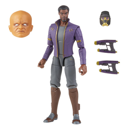 Universo Marvel Avengers - Hasbro Marvel Figura de acción de T'Challa Star-Lord de 15 cm de Legends Series, Incluye diseño Premium, 3 Accesorios y Pieza de Build-a-Figure, (F0329