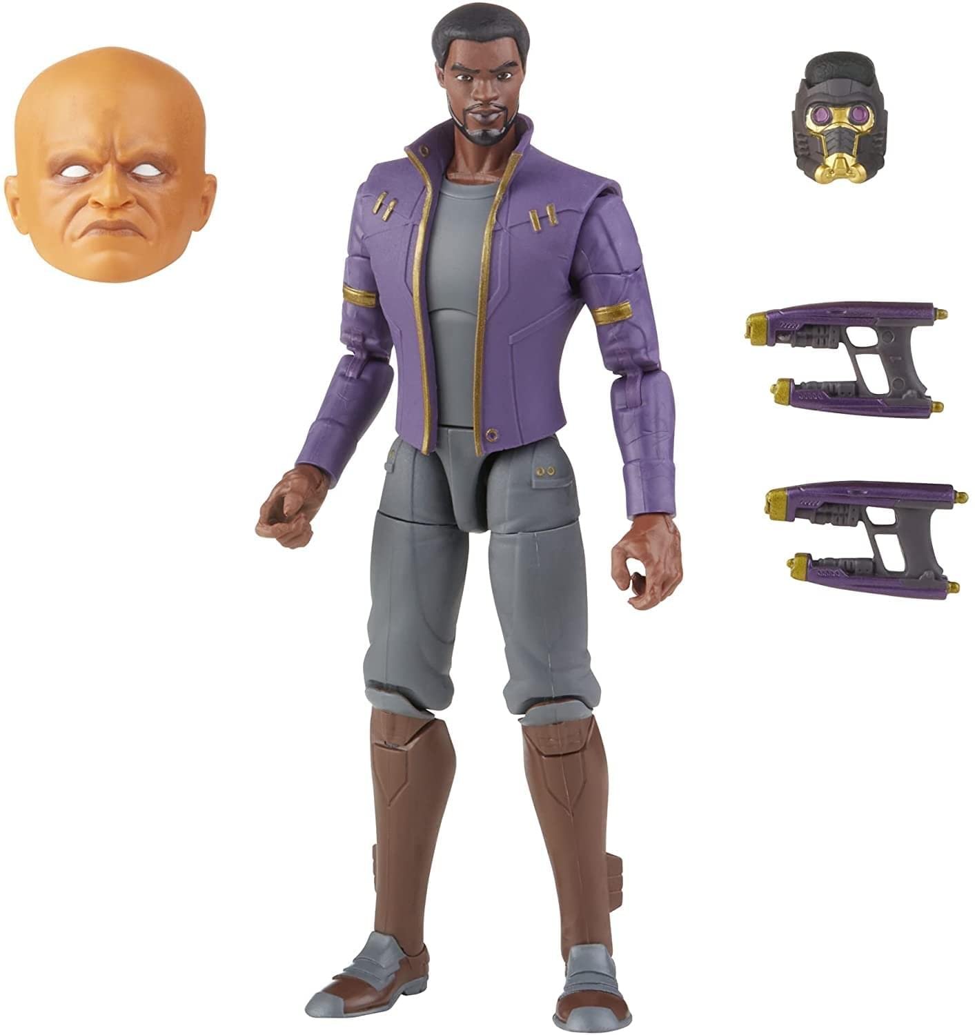 Universo Marvel Avengers - Hasbro Marvel Figura de acción de T'Challa Star-Lord de 15 cm de Legends Series, Incluye diseño Premium, 3 Accesorios y Pieza de Build-a-Figure, (F0329