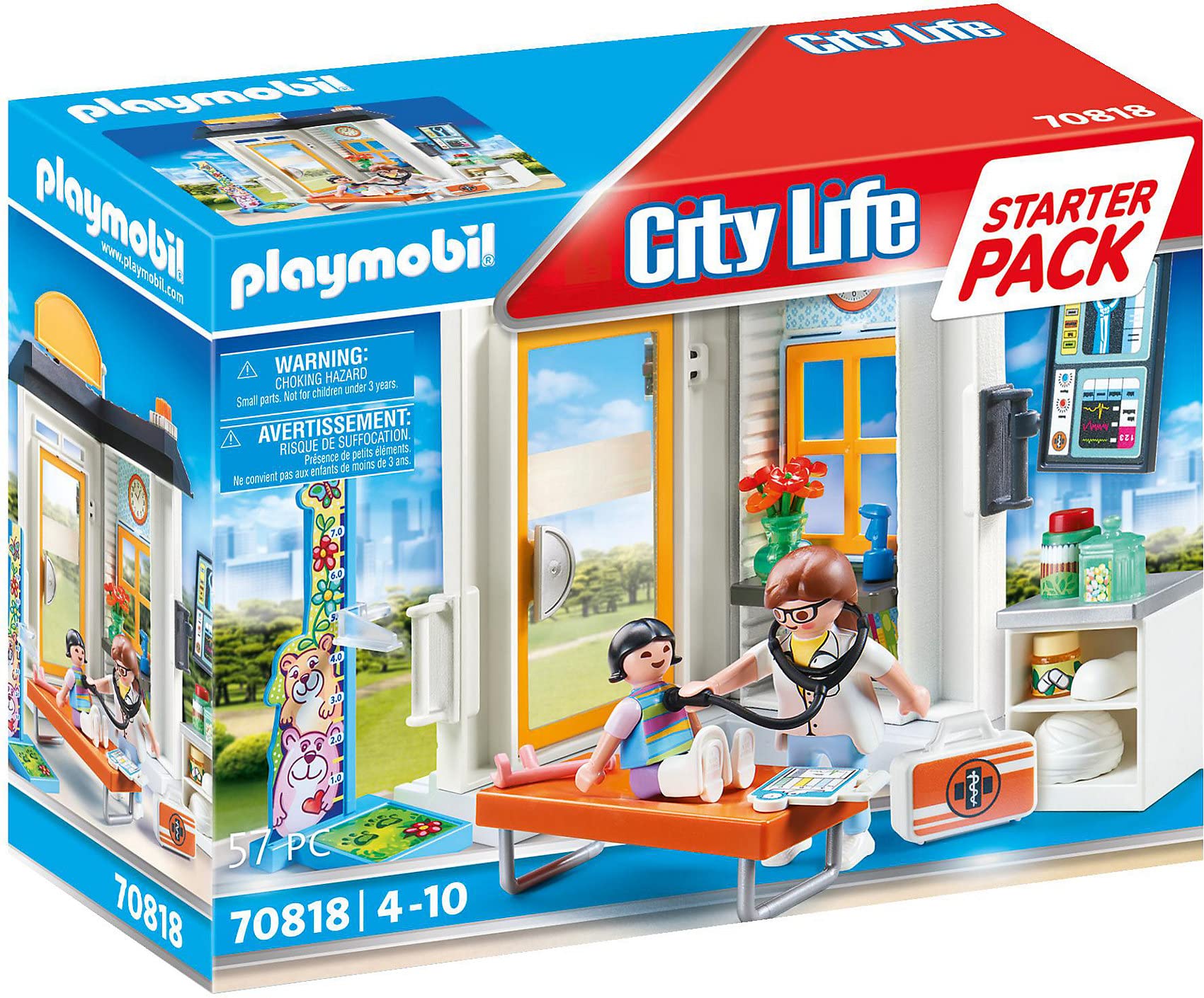 Playmobil 70818 City Life Paediatrician Starter Pack, Fun Imaginative Role-Play, Playset Suitable for Children Ages 4+
