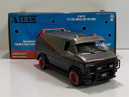Greenlight Hollywood Series, 84072, Diecast Car, 1983 GMC Vandura A-Team Van, scale 1/24,Black