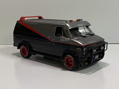 Greenlight Hollywood Series, 84072, Diecast Car, 1983 GMC Vandura A-Team Van, scale 1/24,Black