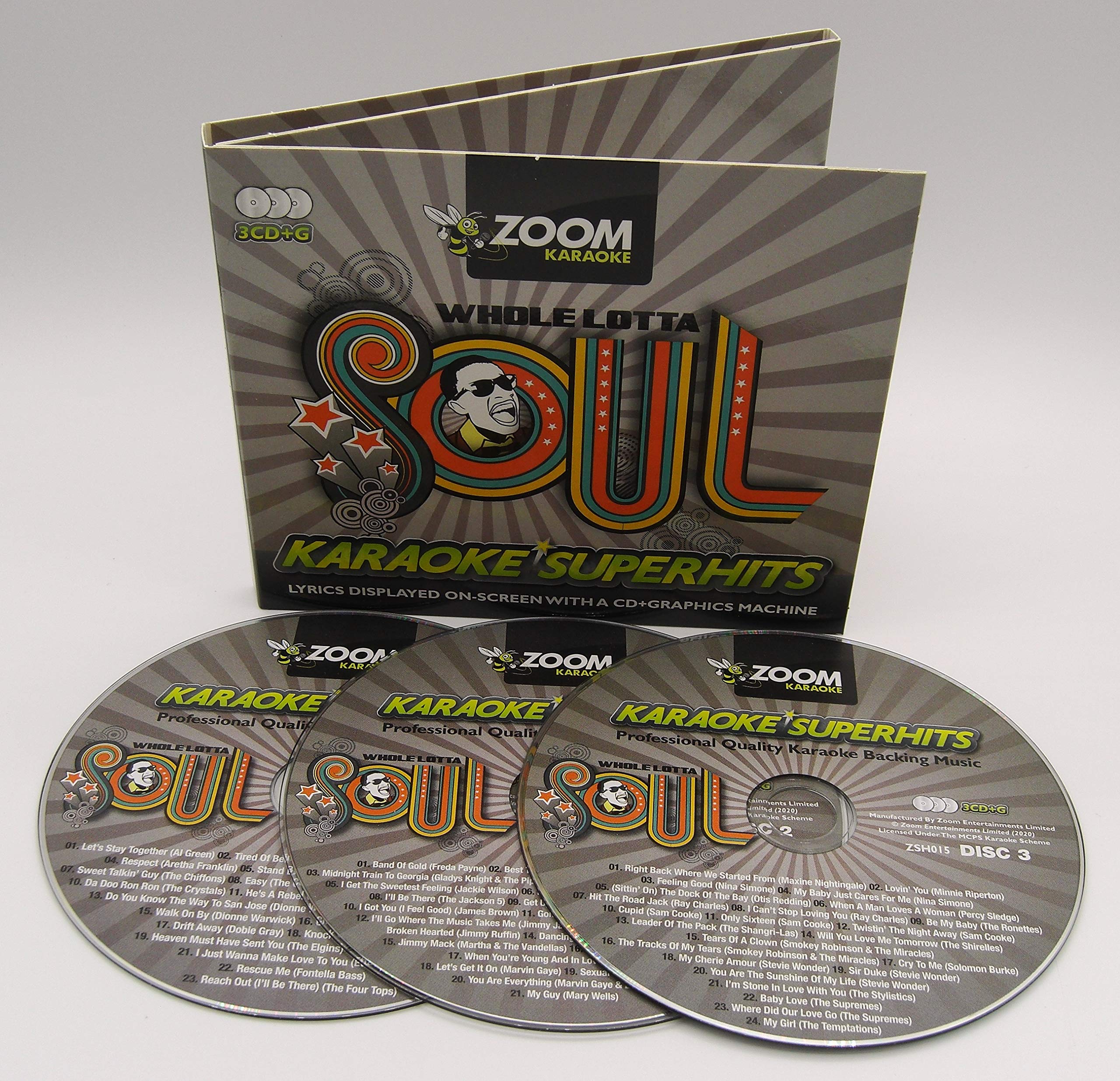 Zoom Karaoke CD+G - Whole Lotta Soul & Motown Superhits - Triple CD+G Karaoke Pack