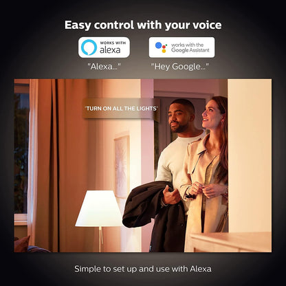 Philips Hue Kaarslamp 2-Pack - E14 - Duurzame LED Verlichting - Smart Lamp - Warm-Wit Licht - Dimbaar - Verbind met Bluetooth of Hue Bridge - Werkt met Alexa en Google Home