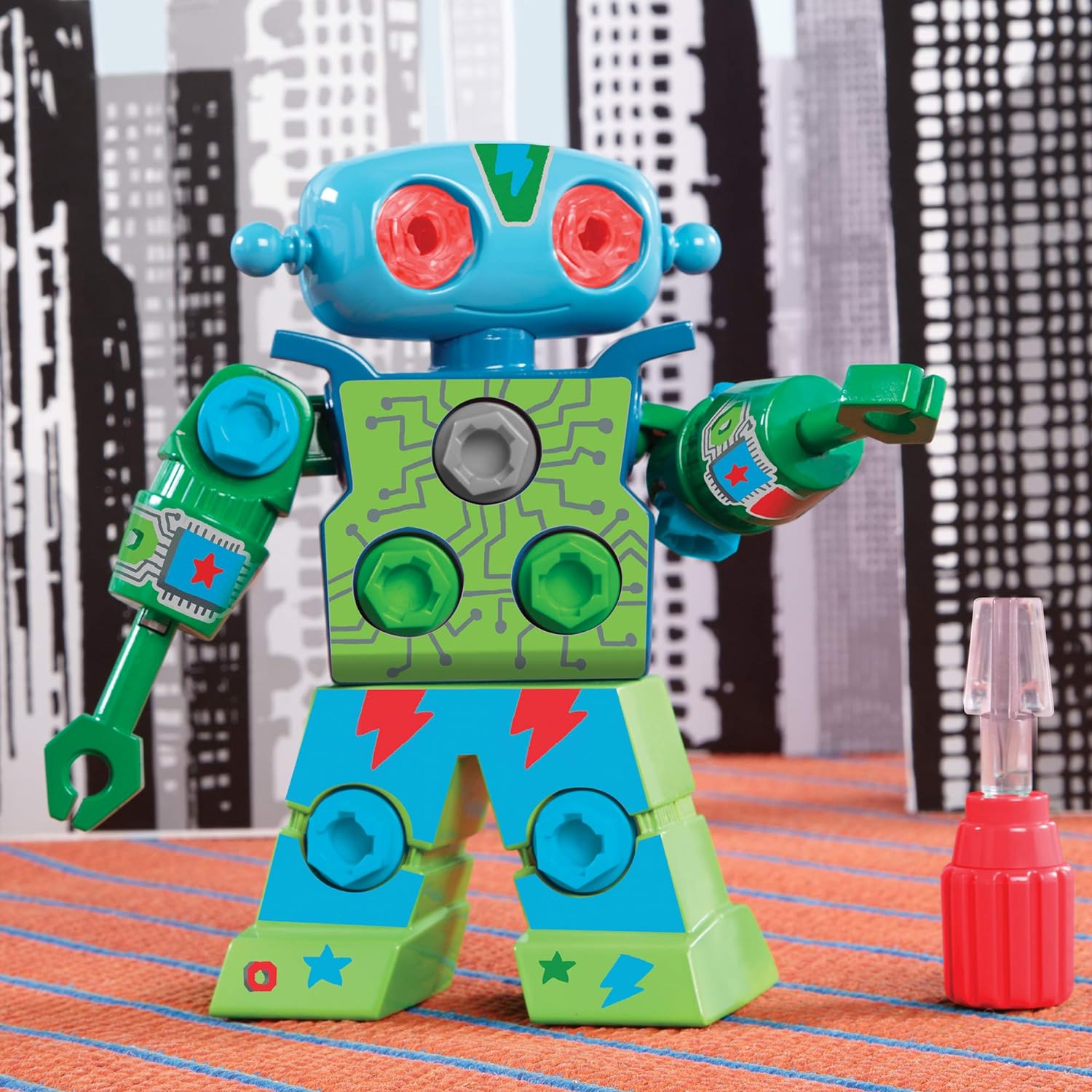 Learning Resources Design & Drill Robot Construction Toy STEM Model Kits Robot Kits Building Toy Gifts for 3 4 5 6 7 Year Old Kids Boys & Girls