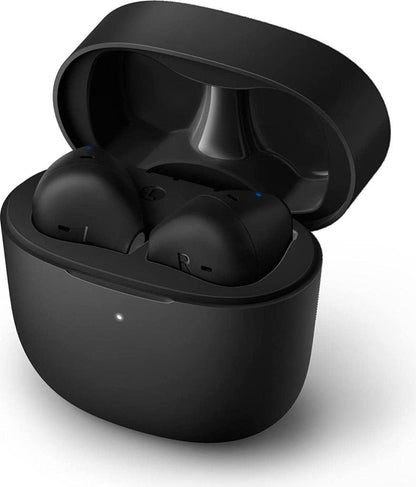 Philips Wireless Earbuds, Adults In Ear without Ear Tips, Super Slim Charging Case, Splash Sweat Resistant, Bluetooth,18 Hours Play Time, Built In Mic, Slim Design, Comfortable Fit, Black TAT2236BK/00