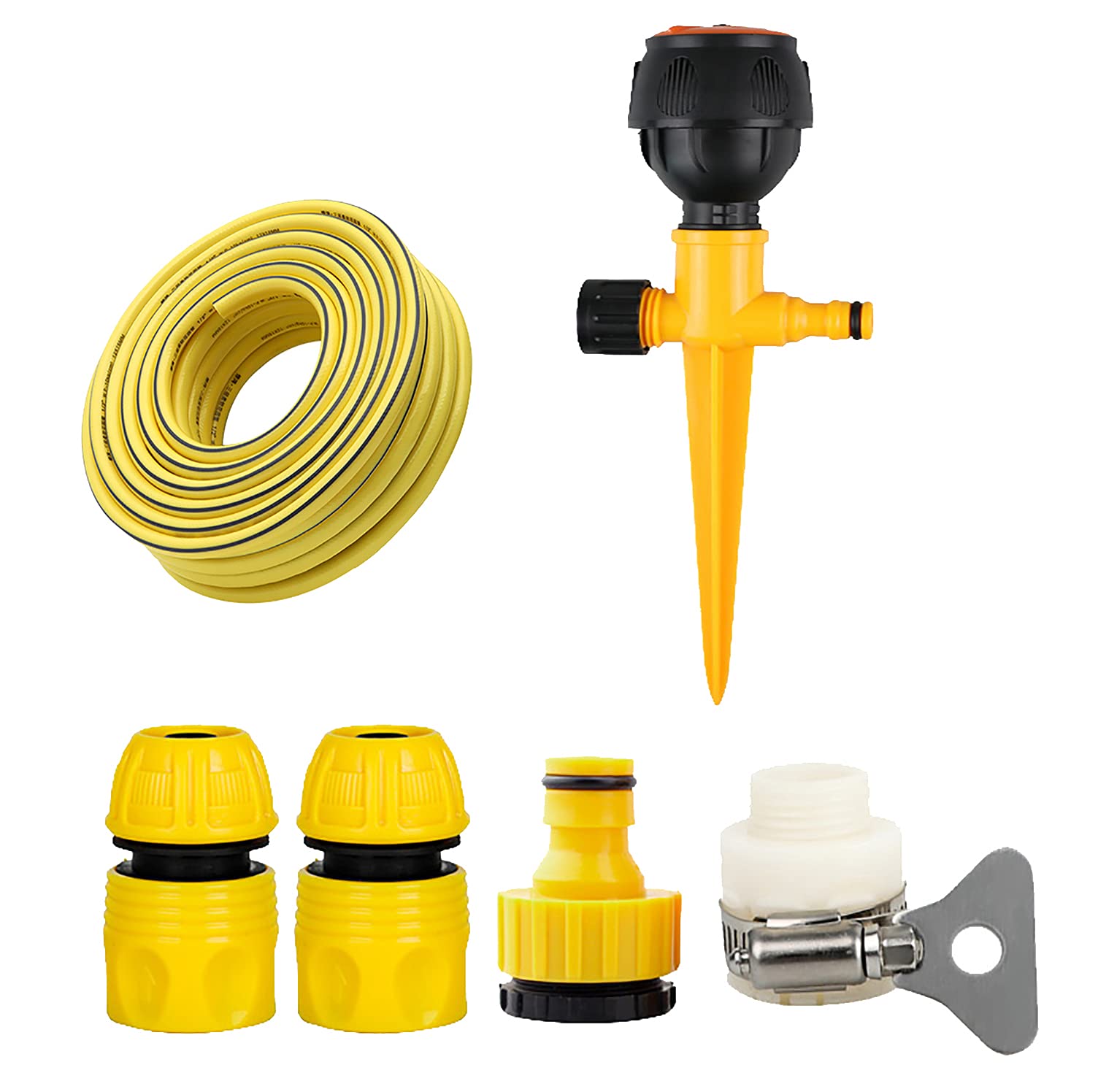WSCC Sprinkler, 360-degree Automatic Rotating Sprinkler, Green Sprinkler Irrigation Garden Vegetable Field Spray (spray Diameter 16-20m)(Size:20m