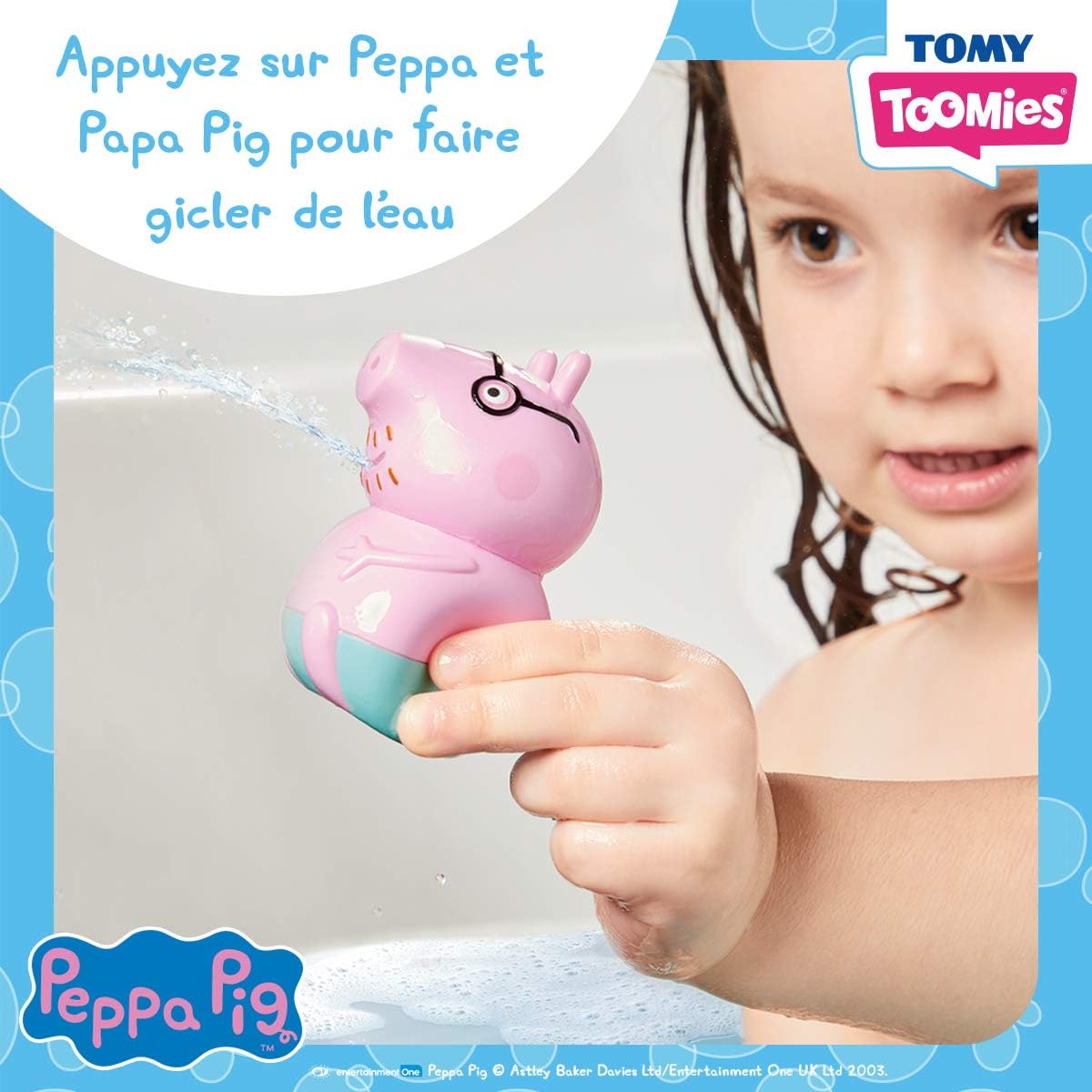 TOMY Toomies Peppa Pig Pull and Go Pedalo, Baby Bath Toys, Kids Bath Toys for Water Play, Fun Bath Accessories for Babies & Toddlers, Suitable for 18 Months, 2, 3 & 4 Year Olds