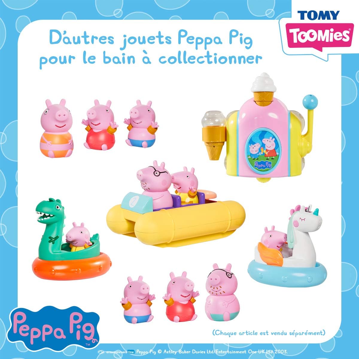 TOMY Toomies Peppa Pig Pull and Go Pedalo, Baby Bath Toys, Kids Bath Toys for Water Play, Fun Bath Accessories for Babies & Toddlers, Suitable for 18 Months, 2, 3 & 4 Year Olds