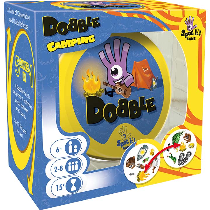 Asmodee | Dobble Camping | Card Game | Ages 6+ | 2-8 Players | 15 Minutes Playing Time