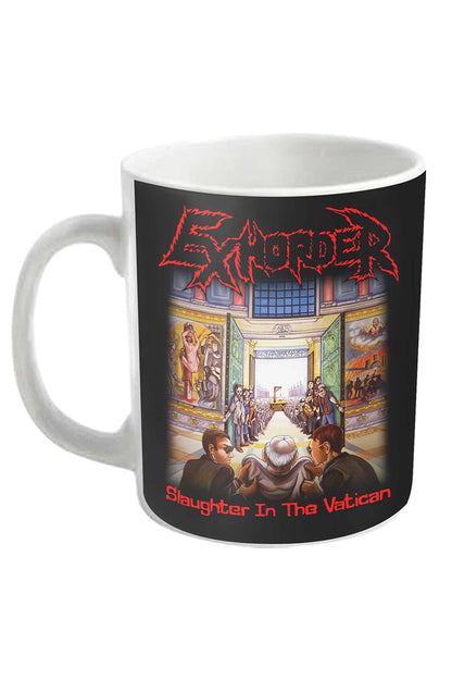 Exhorder Mug Slaughter in The Vatican Band Logo Official White Boxed One Size