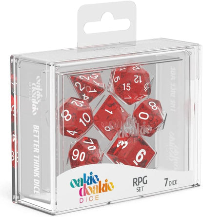 Oakie Doakie Dice RPG Set Speckled - Red (7)