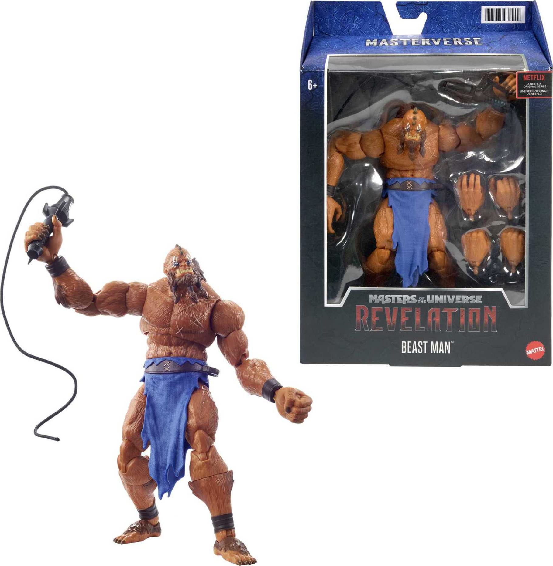 Masters of the Universe Masterverse Revelation Beast Man Action Figure 7-in MOTU Battle Figures for Storytelling Play and Display, Gift for Kids Age 6 and Older and Adult Collectors, MOTU