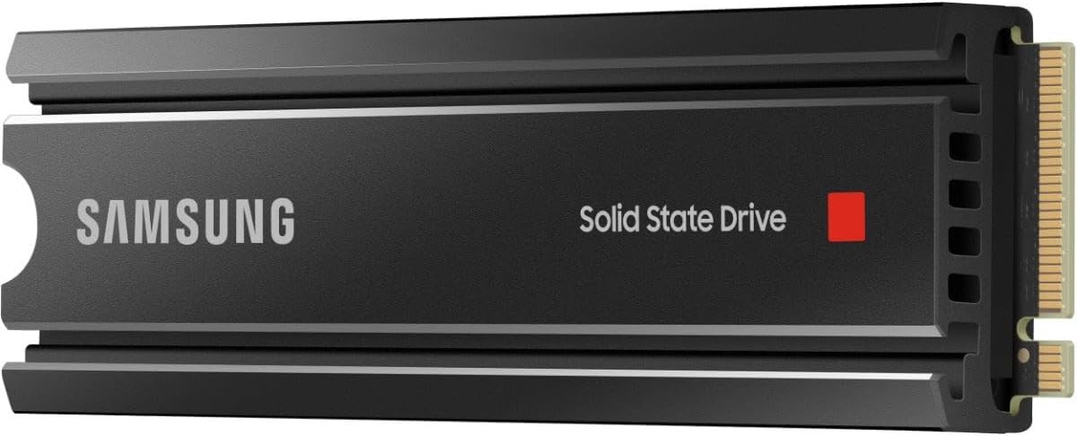 Samsung 980 PRO SSD with Heatsink 2TB PCIe Gen 4 NVMe M.2 Internal Solid State Hard Drive, Heat Control, Max Speed, PS5 Compatible,MZ-V8P2T0CW