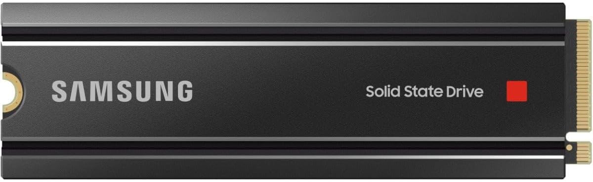Samsung 980 PRO SSD with Heatsink 2TB PCIe Gen 4 NVMe M.2 Internal Solid State Hard Drive, Heat Control, Max Speed, PS5 Compatible,MZ-V8P2T0CW