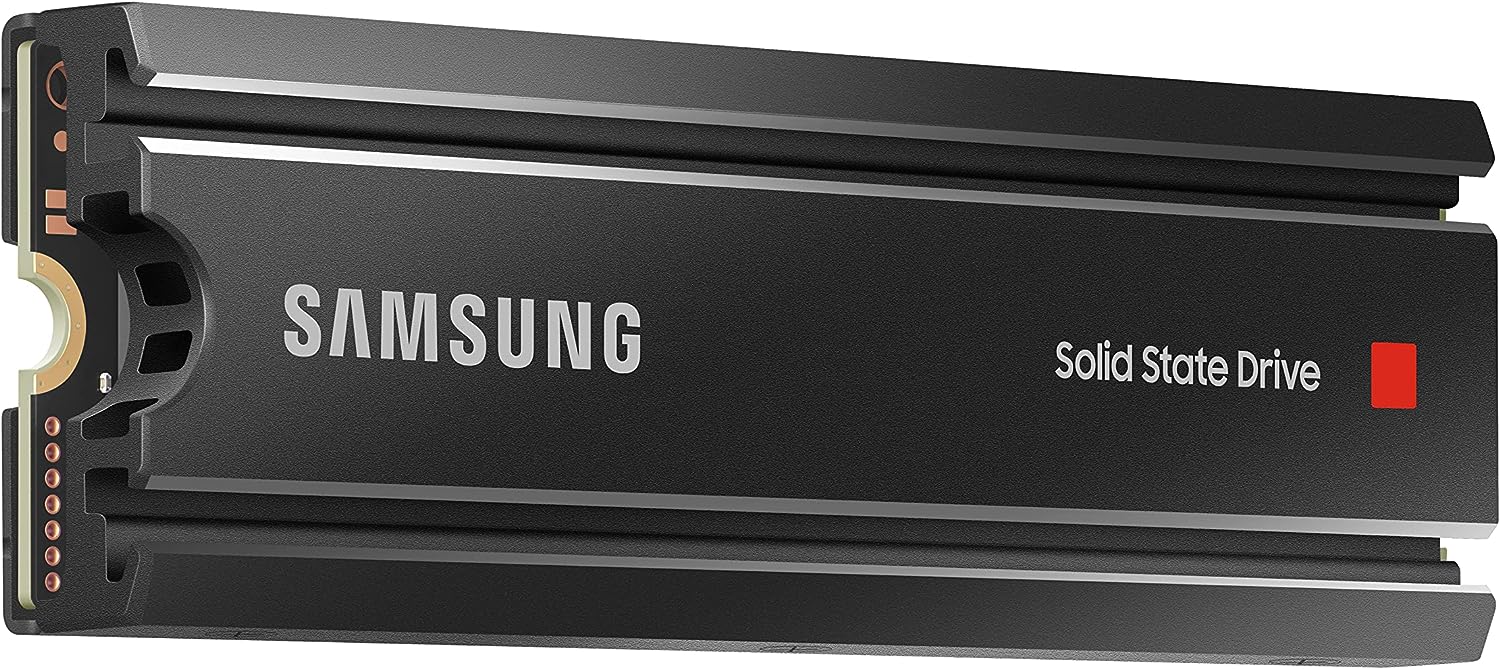 Samsung 980 PRO SSD with Heatsink 1TB PCIe Gen 4 NVMe M.2 Internal Solid State Hard Drive, Heat Control, Max Speed, PS5 Compatible, MZ-V8P1T0CW