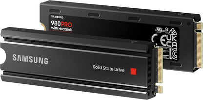 Samsung 980 PRO SSD with Heatsink 1TB PCIe Gen 4 NVMe M.2 Internal Solid State Hard Drive, Heat Control, Max Speed, PS5 Compatible, MZ-V8P1T0CW