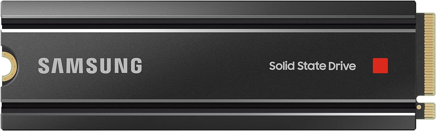 Samsung 980 PRO SSD with Heatsink 1TB PCIe Gen 4 NVMe M.2 Internal Solid State Hard Drive, Heat Control, Max Speed, PS5 Compatible, MZ-V8P1T0CW