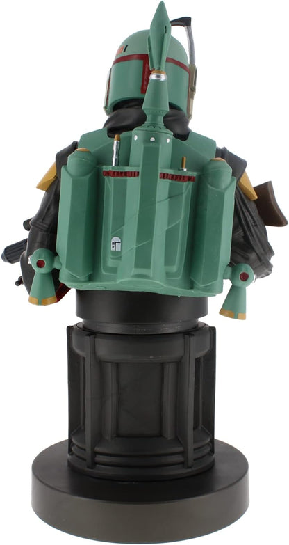 Cable Guys - Star Wars Boba Fett The Mandalorian Gaming Accessories Holder & Phone Holder for Most Controller (Xbox, Play Station, Nintendo Switch) & Phone