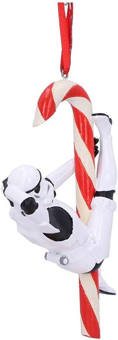 Nemesis Now Stormtrooper Décoration de Noël à Suspendre en Forme de Canne à Sucre d'orge Blanc 12 cm