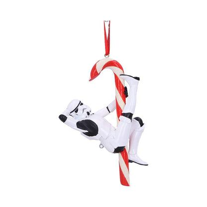 Nemesis Now Stormtrooper Décoration de Noël à Suspendre en Forme de Canne à Sucre d'orge Blanc 12 cm
