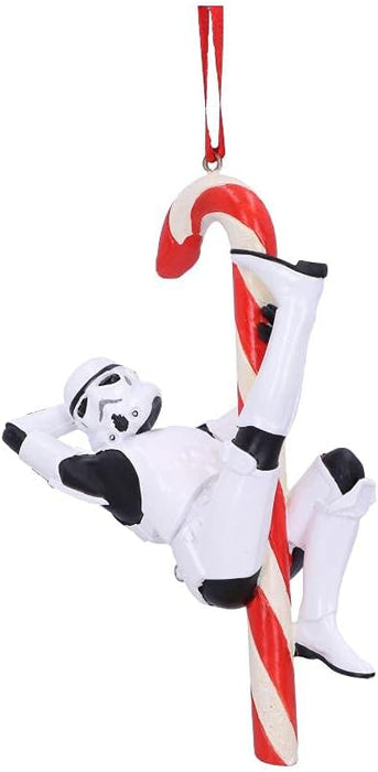 Nemesis Now Stormtrooper Décoration de Noël à Suspendre en Forme de Canne à Sucre d'orge Blanc 12 cm