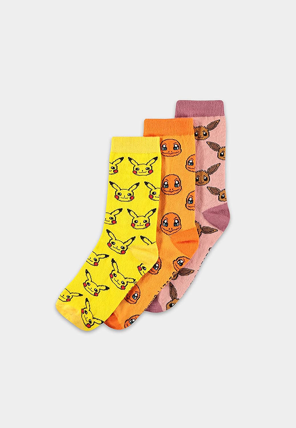Pokémon Pikachu Glumanda Evoli Socken Unisex Socken multicolor Fan-Merch, Gaming, Sport, Streetwear