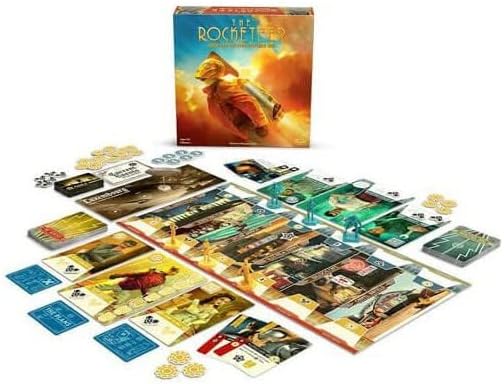 The Rocketeer: Fate of the Future Action Packed Strategy Board Game For 2 Players Ideal For Ages 12 And Up - Includes 7 Sculpted Miniatures Of The Rocketeer
