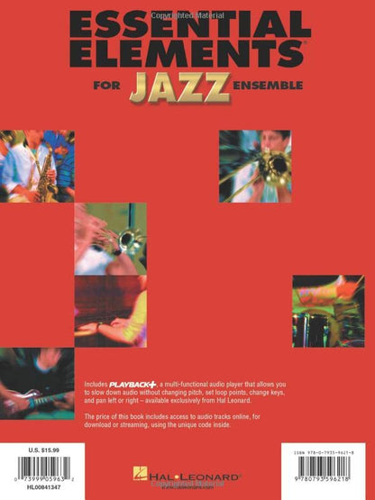 Essential Elements for Jazz Ensemble: A Comprehensive Method for Jazz Style and Improvisation, Alto Saxophone (Bk/Online Media