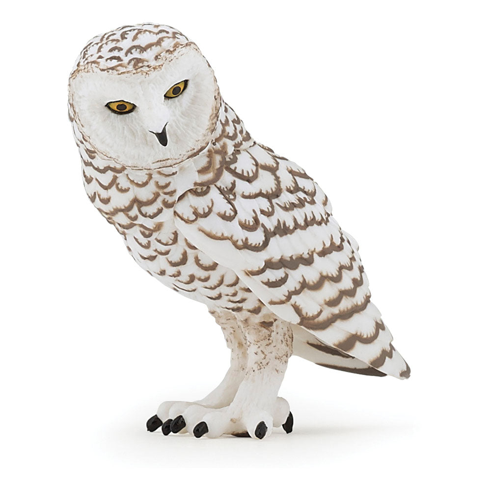 PAPO Wild Animal Kingdom Snowy Owl Toy Figure, Black/White (50167)