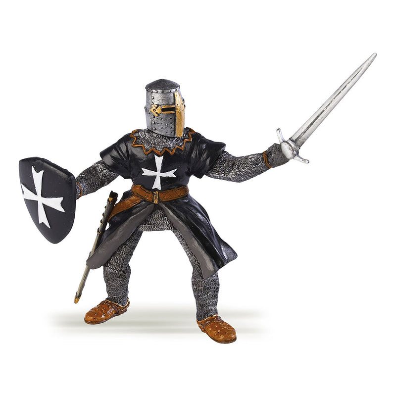 PAPO Fantasy World Hospitaller Knight with Sword Toy Figure, Black (39938)