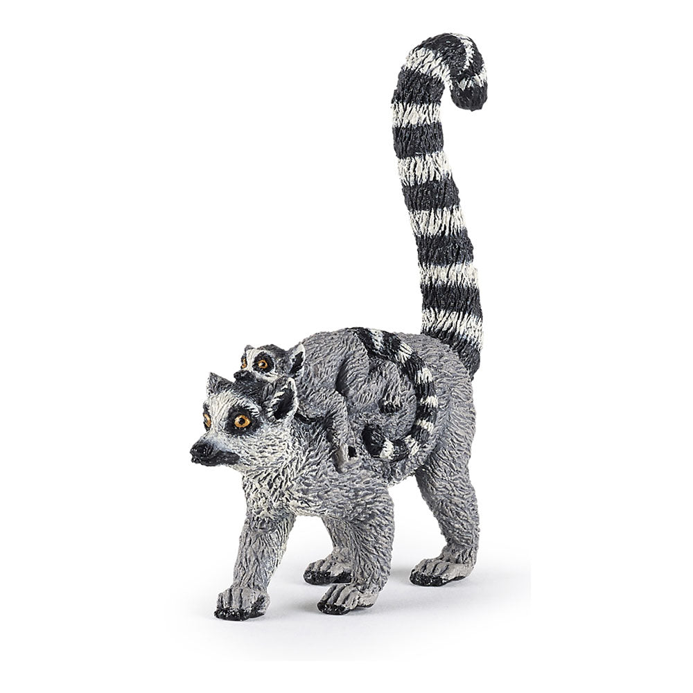 PAPO Wild Animal Kingdom Lemur and Baby Toy Figure, Multi-colour (50173)