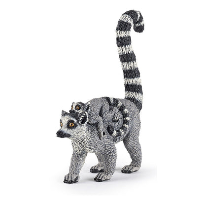 PAPO Wild Animal Kingdom Lemur and Baby Toy Figure, Multi-colour (50173)