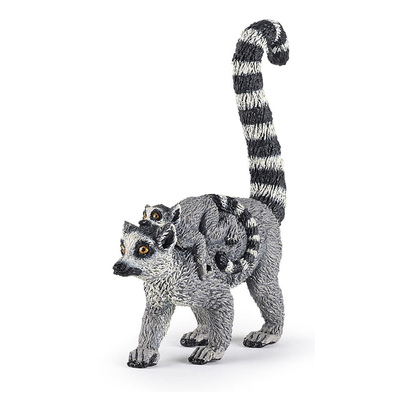 PAPO Wild Animal Kingdom Lemur and Baby Toy Figure, Multi-colour (50173)