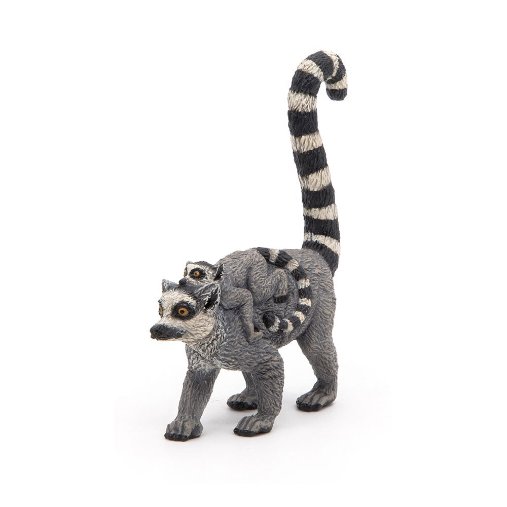 PAPO Wild Animal Kingdom Lemur and Baby Toy Figure, Multi-colour (50173)