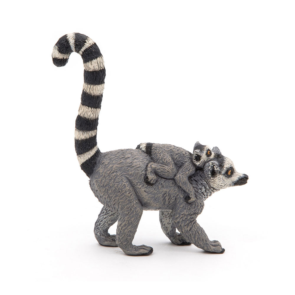 PAPO Wild Animal Kingdom Lemur and Baby Toy Figure, Multi-colour (50173)