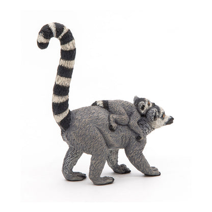 PAPO Wild Animal Kingdom Lemur and Baby Toy Figure, Multi-colour (50173)