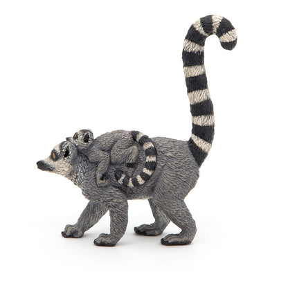 PAPO Wild Animal Kingdom Lemur and Baby Toy Figure, Multi-colour (50173)