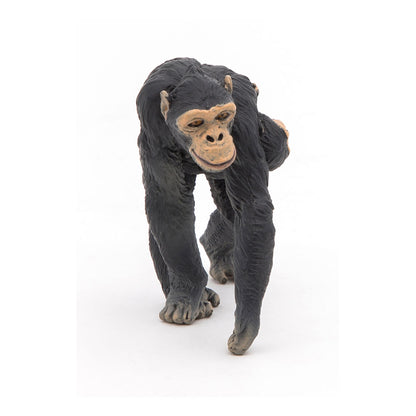 PAPO Wild Animal Kingdom Chimpanzee and Baby Toy Figure, Black (50194)