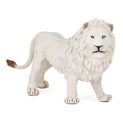 PAPO Wild Animal Kingdom White Lion Toy Figure, White (50074)