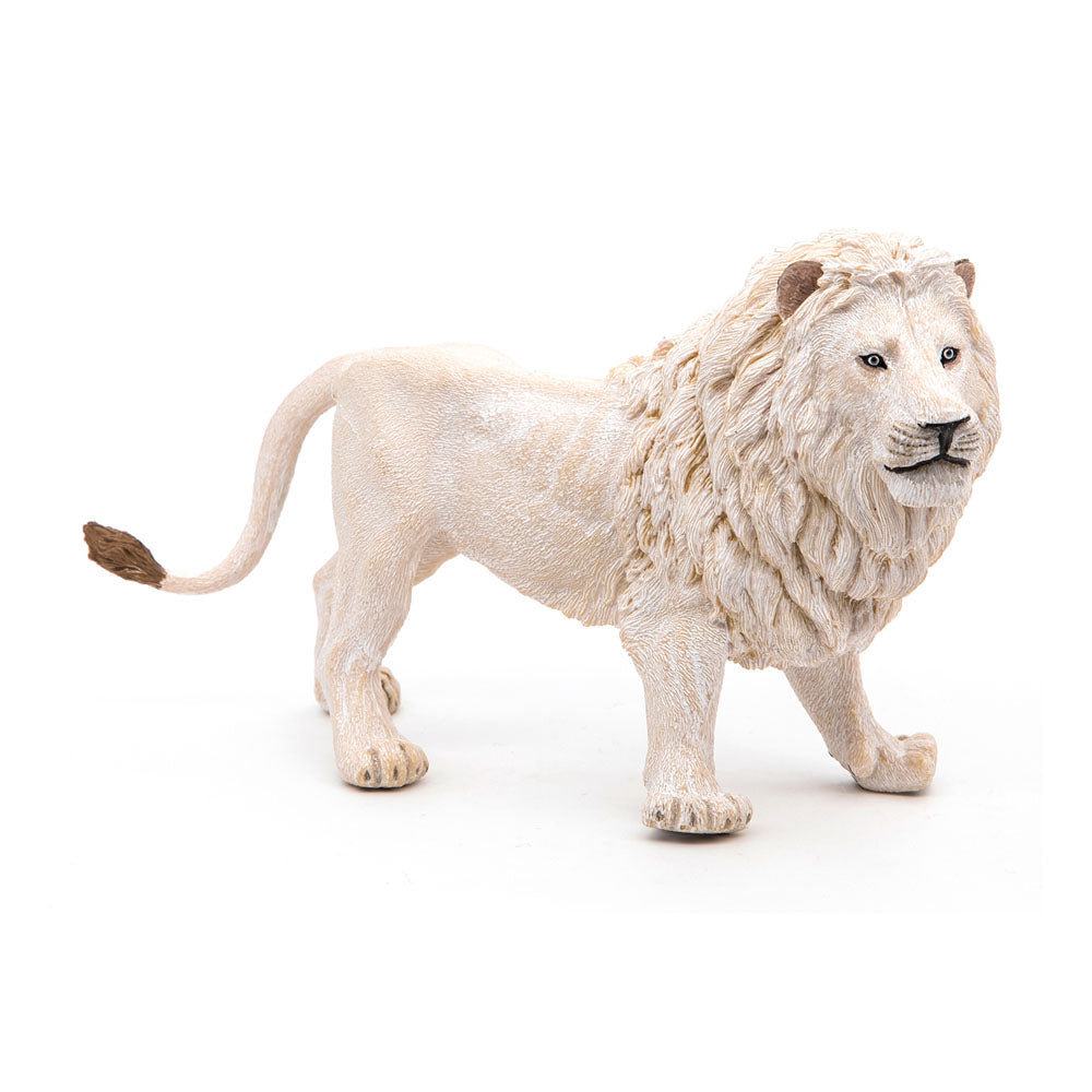 PAPO Wild Animal Kingdom White Lion Toy Figure, White (50074)
