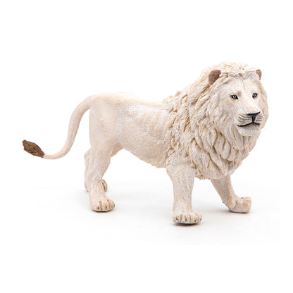 PAPO Wild Animal Kingdom White Lion Toy Figure, White (50074)