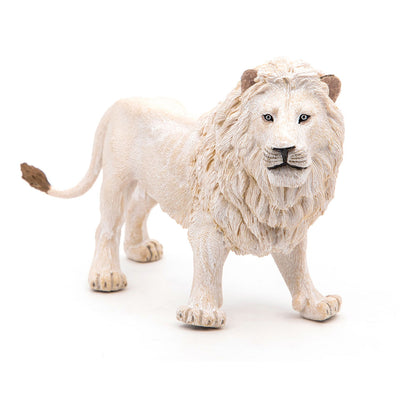 PAPO Wild Animal Kingdom White Lion Toy Figure, White (50074)