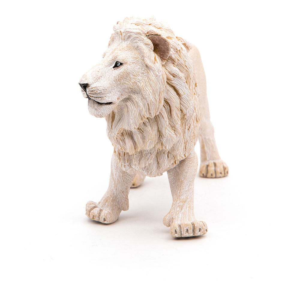 PAPO Wild Animal Kingdom White Lion Toy Figure, White (50074)