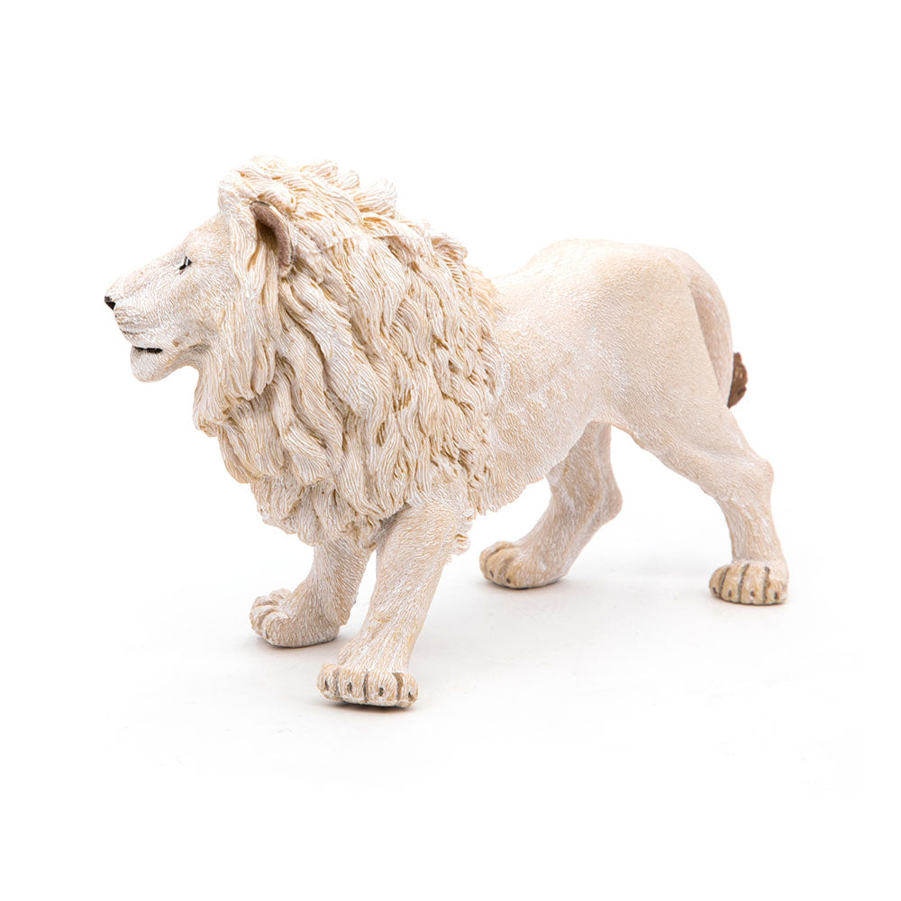 PAPO Wild Animal Kingdom White Lion Toy Figure, White (50074)